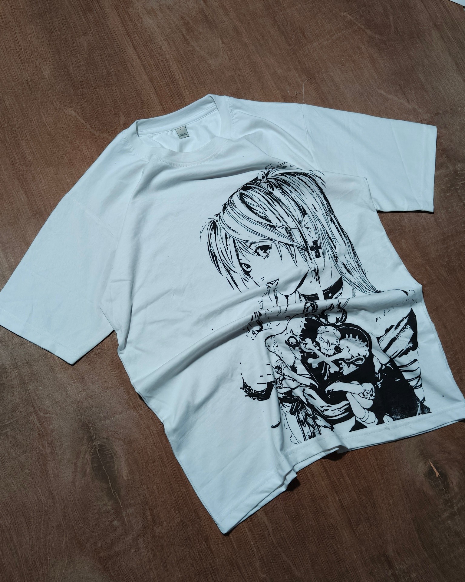“Anime Noir” Cyber-Gothic Graphic Tee